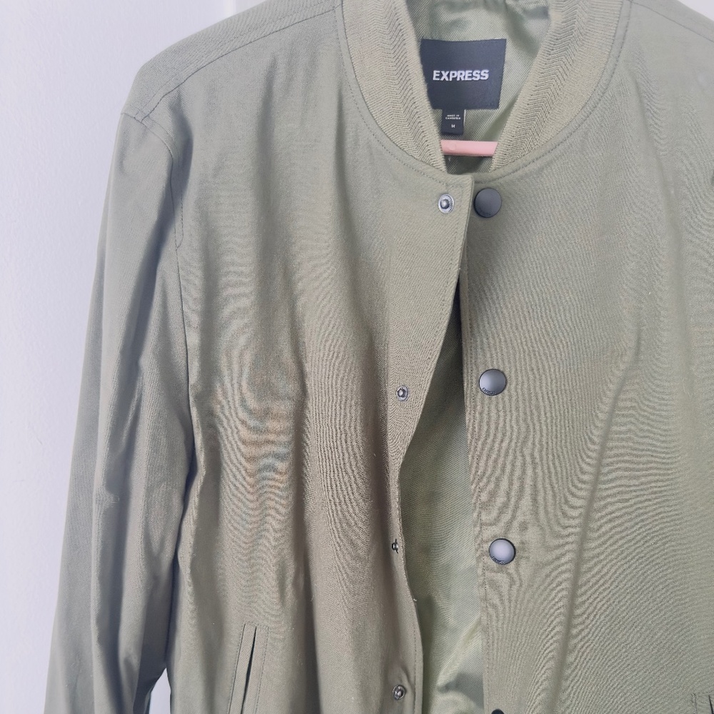 Express bomber green jacket
